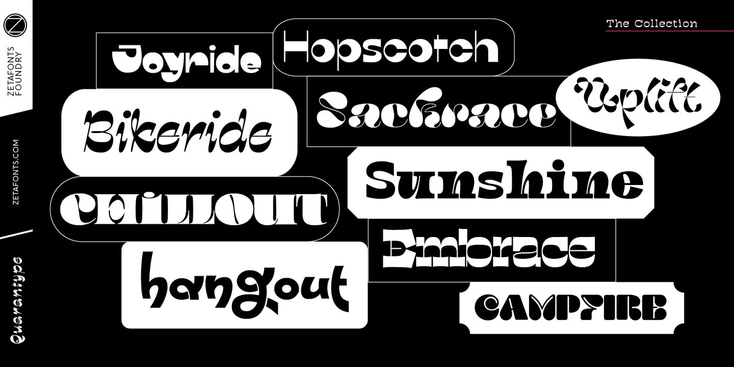 Beispiel einer Quarantype Sunshine-Schriftart